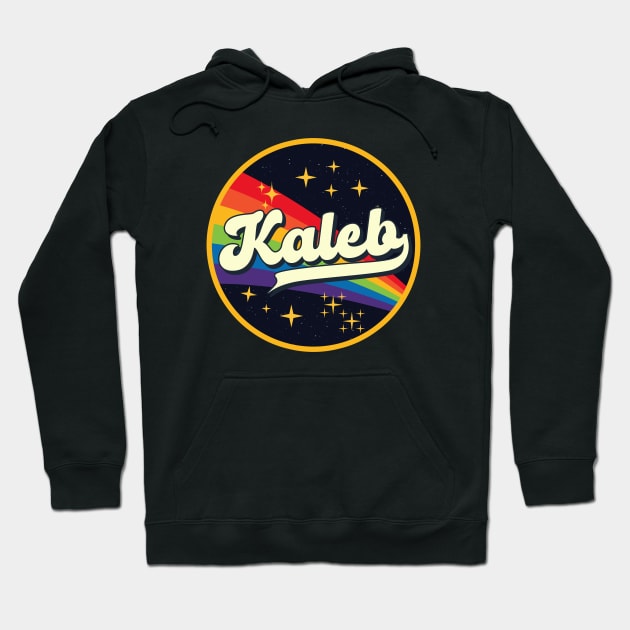 Kaleb // Rainbow In Space Vintage Style Hoodie by LMW Art